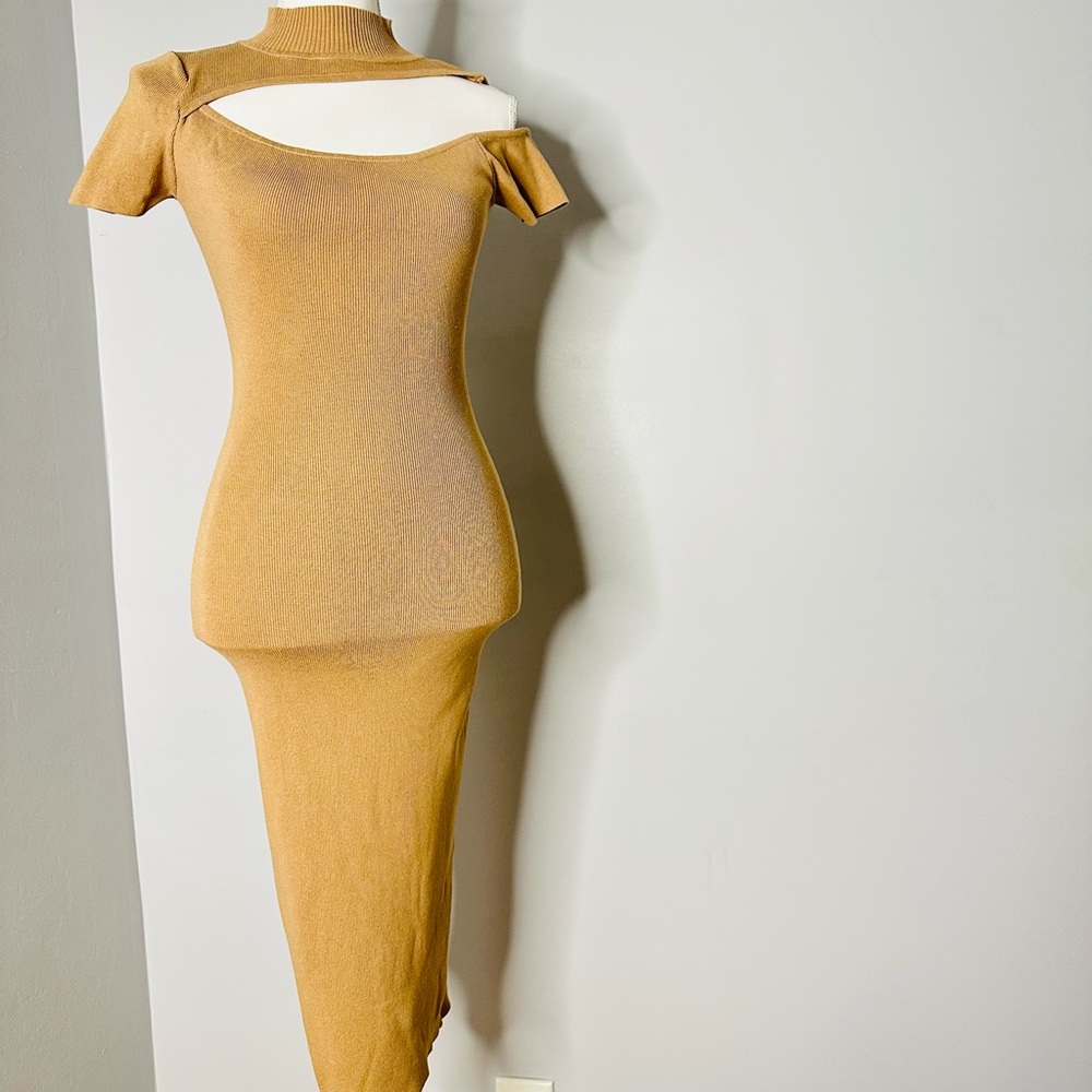Tan midi Dress